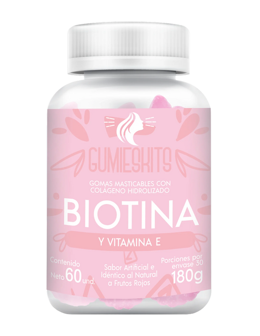 Gomitas Biotina + Vitamina E – Cabello, Uñas y Piel