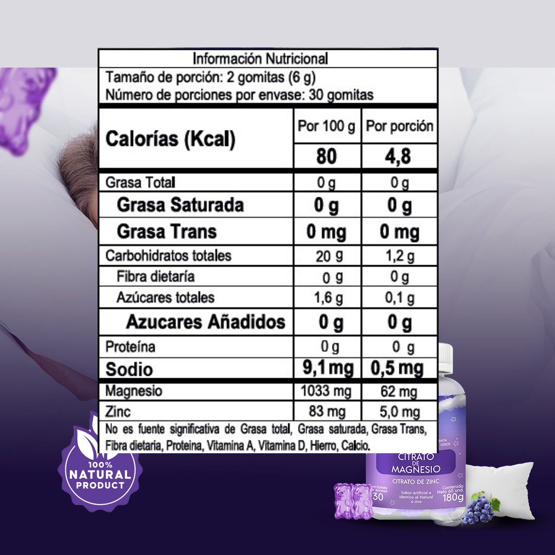 Gomitas de Magnesio para Dormir Mejor y Reducir Estrés